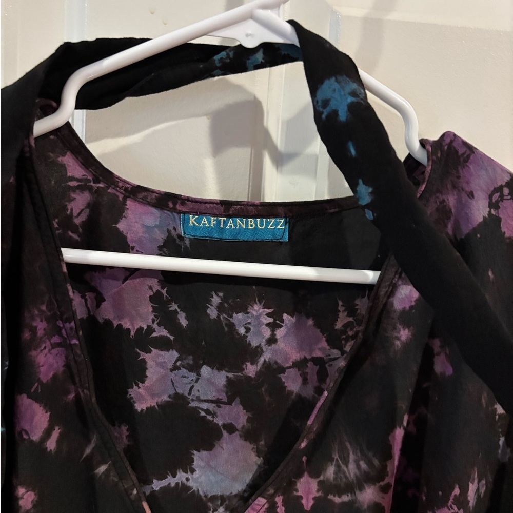 Multicolor Tie-Dye Kaftan Dress - Picture 3 of 7
